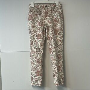 EUC Soft Surroundings Jeans Floral Pattern Size 2 Boho Stretchy